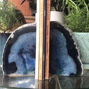 Blue Agate book ends